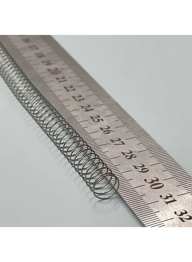 زنبرك ضغط من الفولاذ المقاوم للصدأ 304، سلك 0.5 مم، قطر خارجي 7 مم، طول 300 مم - Image 4